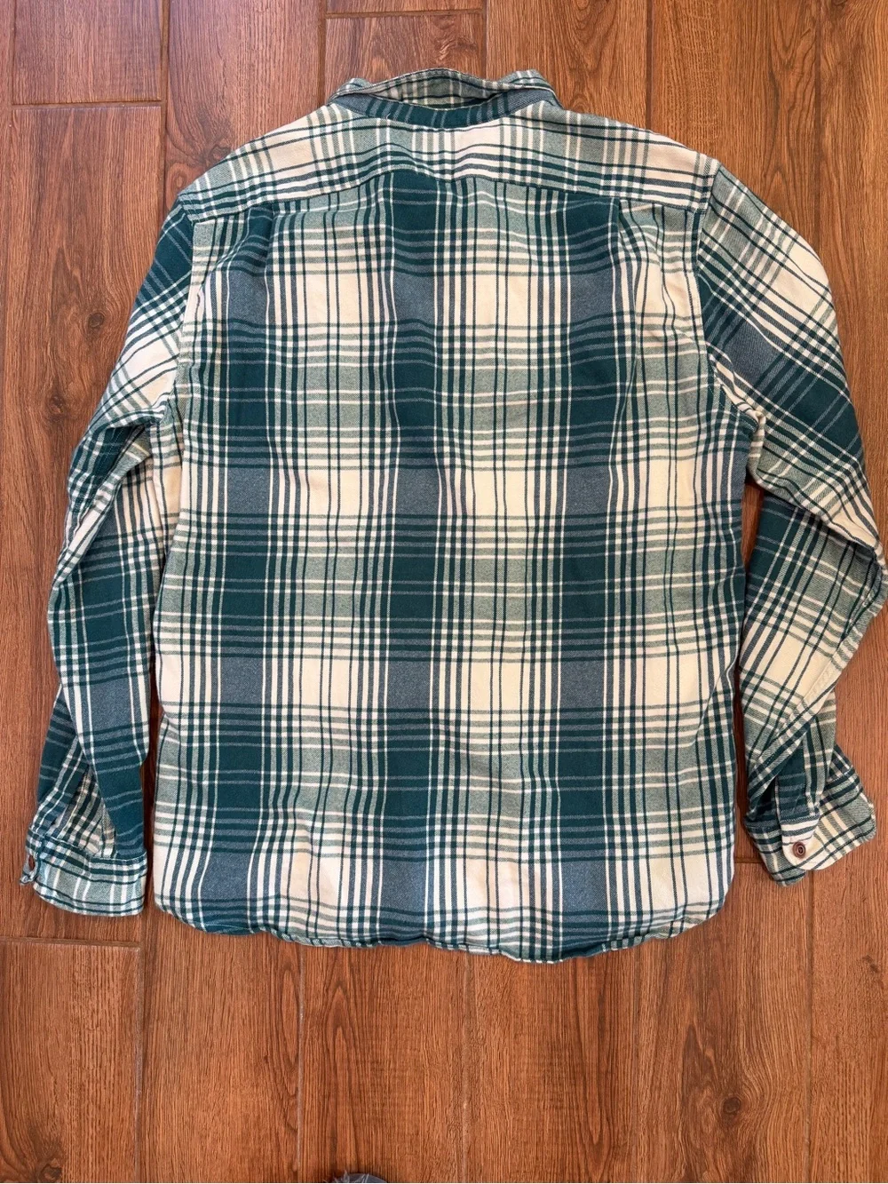 Jcrew flannel long sleeve button shirt (green plaid) / men’s xl